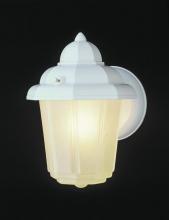  4160 WH - Dale Collection 1-Light Pagoda Tiered Frosted Glass Wall Light